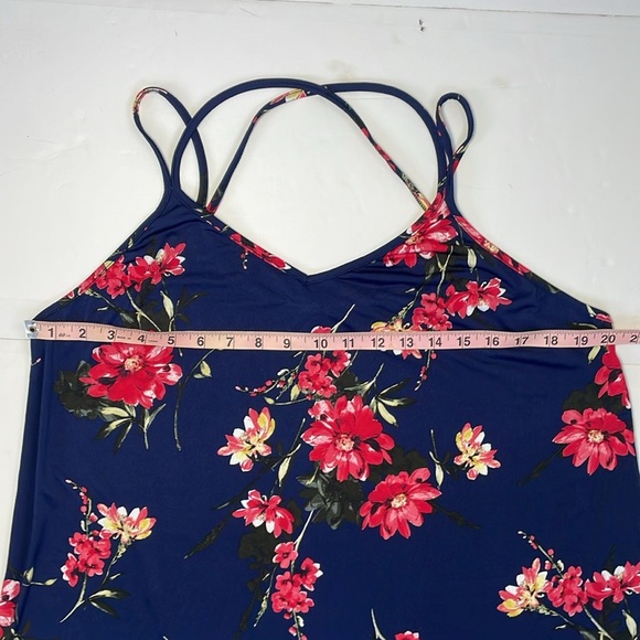 Papermoon Women’s Navy Floral Tank Top 1X - Picture 8 of 9